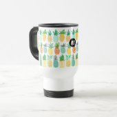 Ananas Sommer Monogramm | Reisebecher (Vorderseite Links)