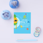 Ananas Sommer Splish Splash Geburtstagsfeier Flyer (Einzeln)