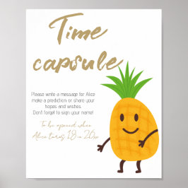Ananas Sommer Tropische Aloha Time Kapsel Poster