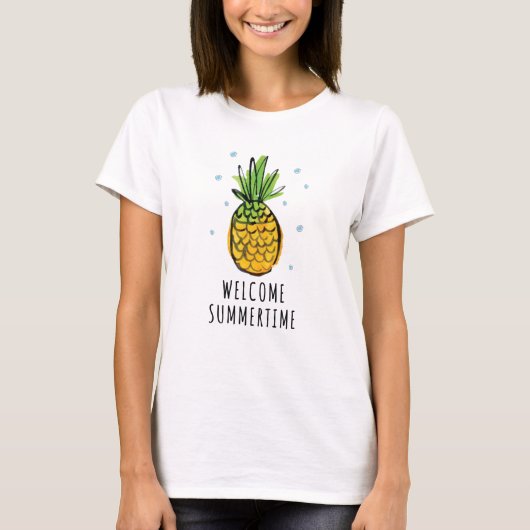 Ananas-Sommerhalle T-Shirt (Vorderseite)