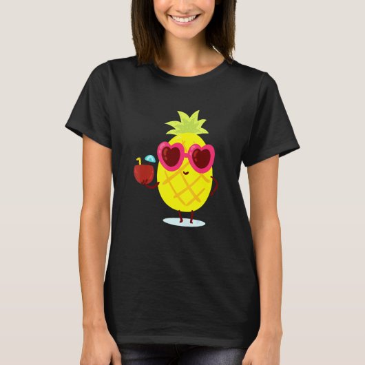 Ananas-Sonnenbrille 2 T-Shirt (Vorderseite)