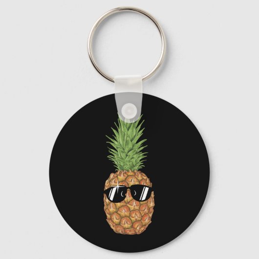 Ananas Sonnenbrille Aloha Beach Schlüsselanhänger (Vorderseite)