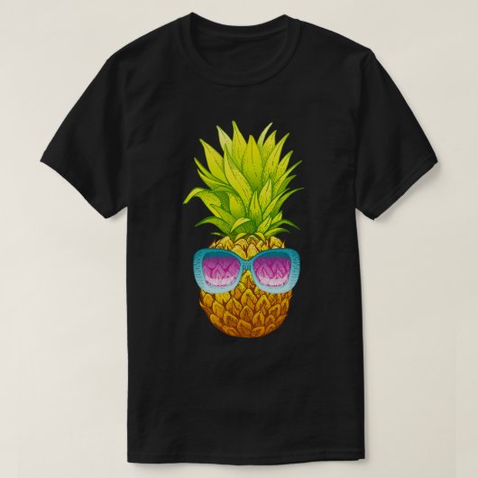 Ananas Sonnenbrille Beach Funny Summer T-Shirt (Design vorne)