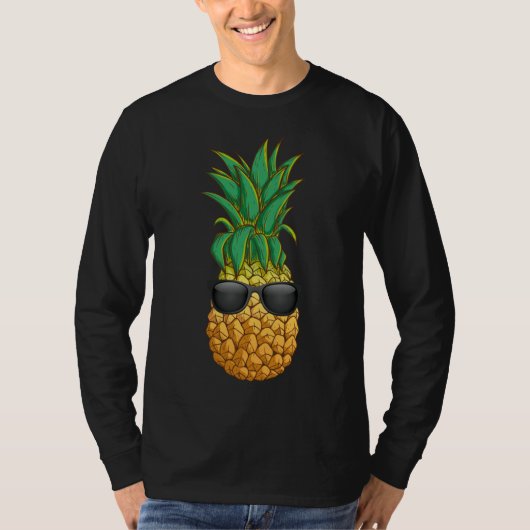 Ananas-Sonnenbrille Sommer Aloha Hawaii T-Shirt (Vorderseite)