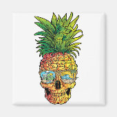 Ananas Sonnenbrille T Shirt Aloha Beaches Magnet (Vorne)