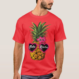 Ananas Sonnenbrille TAloha Strände Hawaiian Hawai T-Shirt