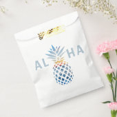 Ananas Sonnenuntergang und Blaue Ozeanwellen Geschenktütchen (Versiegelt)