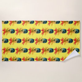 Ananas-Sonnenuntergangsmuster Strandtuch