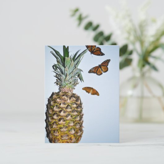 Ananas Spaß Postkarte (Stehend Vorderseite)