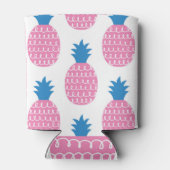 Ananas Spaß, Vintages Nahtloses Design. Dosenkühler (Rückseite)