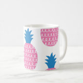 Ananas Spaß, Vintages Nahtloses Design. Kaffeetasse (VorderseiteRechts)
