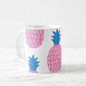 Ananas Spaß, Vintages Nahtloses Design. Kaffeetasse (Vorderseite Links)