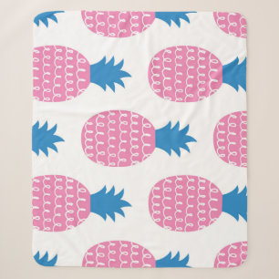 Ananas Spaß, Vintages Nahtloses Design. Sherpadecke