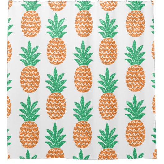 Ananas-Spiel: Fun Pattern Delight. Duschvorhang (Vorderseite)