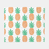 Ananas-Spiel: Fun Pattern Delight. Fleecedecke (Vorderseite (Horizontal))
