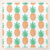 Ananas-Spiel: Fun Pattern Delight. Glasuntersetzer (Vorderseite)