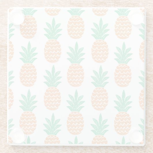 Ananas-Spiel: Fun Pattern Delight. Glasuntersetzer (Rückseite)