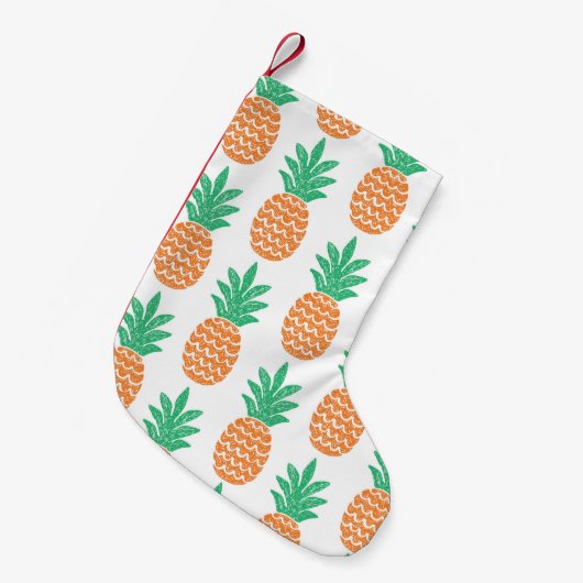 Ananas-Spiel: Fun Pattern Delight. Kleiner Weihnachtsstrumpf (Vorderansicht (hängend))