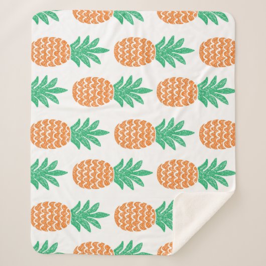 Ananas-Spiel: Fun Pattern Delight. Sherpadecke (Vorderseite)
