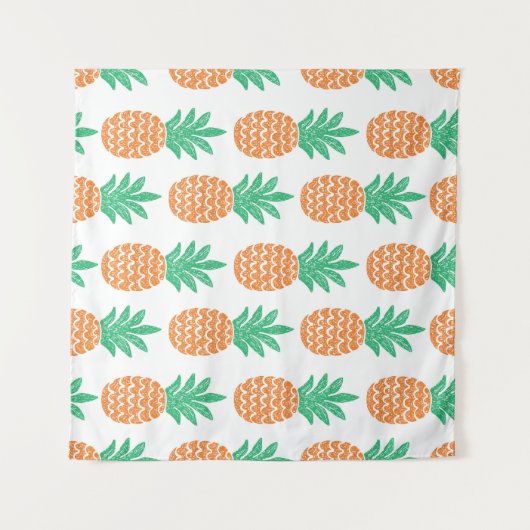 Ananas-Spiel: Fun Pattern Delight. Wandteppich (Vorderseite (Horizontal))
