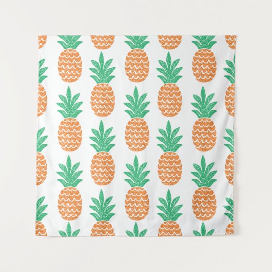 Ananas-Spiel: Fun Pattern Delight. Wandteppich (Vorderseite)