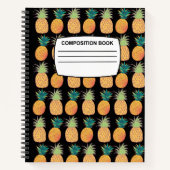 Ananas Spiralkomposition Notebook Notizblock (Vorderseite)