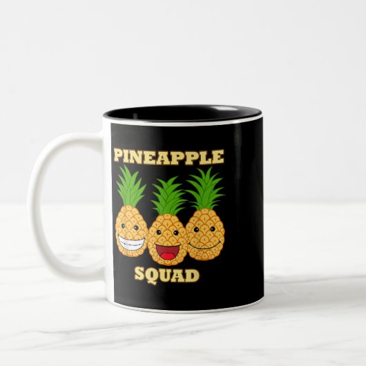 Ananas Squad Exotic Frucht Vitamin gesund Zweifarbige Tasse (Links)