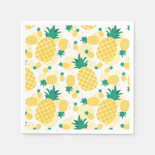 Ananas Standard Cocktail Papier Napkins Serviette (Vorderseite)