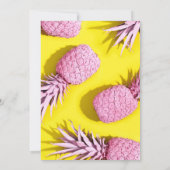 Ananas Stationär Rosa und Gelb Dankeskarte (Rückseite)