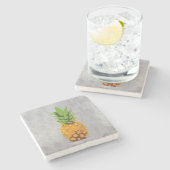 Ananas Steinuntersetzer (Seitenansicht)