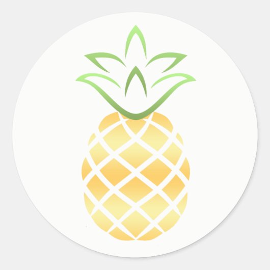 Ananas Sticker! Runder Aufkleber (Vorderseite)