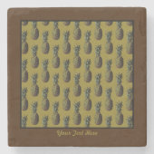 Ananas-Stone-Untersetzer - Personalisierungsoption Steinuntersetzer (Vorderseite)