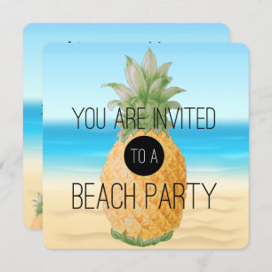 Ananas-Strand  Party Einladung
