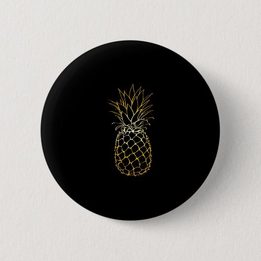Ananas Strandurlaub Tropisches Fruchtgeschenk Button (Vorderseite)