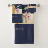 Ananas, Streifen Badhandtuch Set (Insitu)