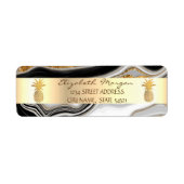 Ananas-Streifen, schwarz gefalteter Marmor (Vorne)