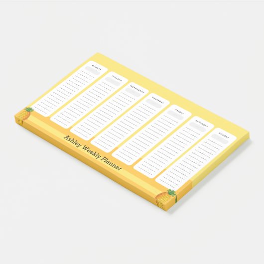 Ananas Style Weekly Planner Post-it Klebezettel (angewinkelt)