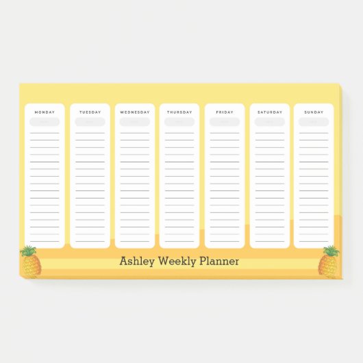 Ananas Style Weekly Planner Post-it Klebezettel (Vorderseite)