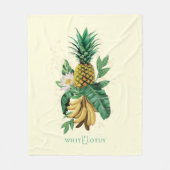 Ananas-Suite im Weißen Lotus Fleecedecke (Vorderseite)