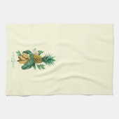 Ananas-Suite im Weißen Lotus Geschirrtuch (Horizontal)