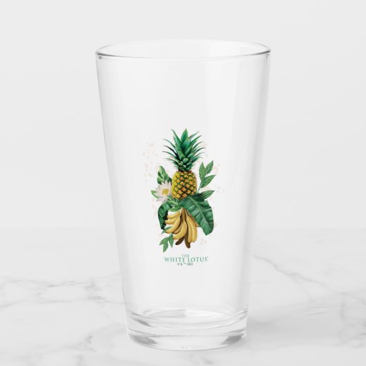 Ananas-Suite im Weißen Lotus Glas (Vorderseite)
