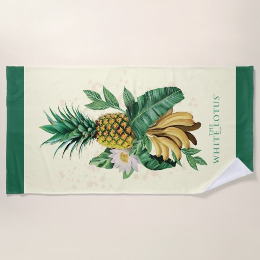 Ananas-Suite im Weißen Lotus Strandtuch (Vorderseite)