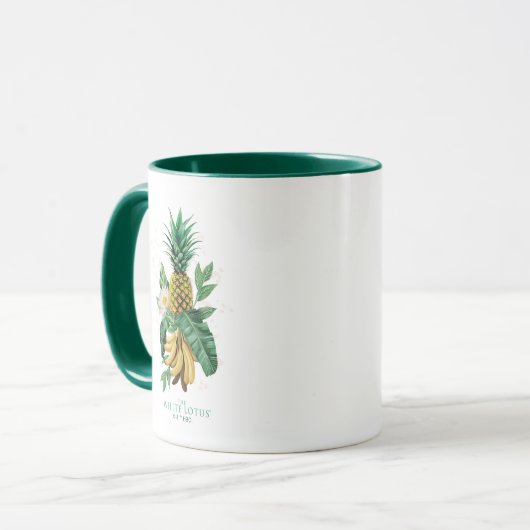 Ananas-Suite im Weißen Lotus Tasse (Vorderseite Links)