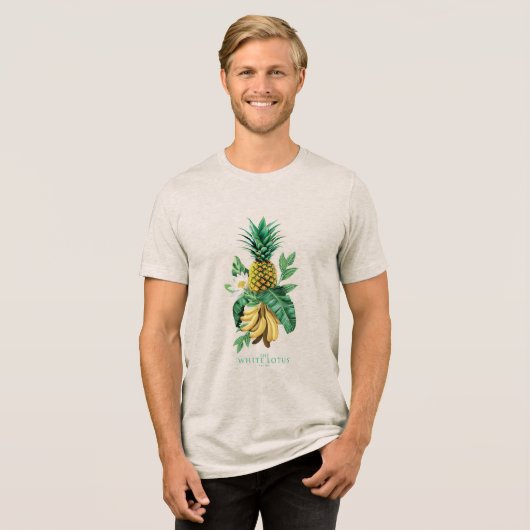 Ananas-Suite im Weißen Lotus Tri-Blend Shirt (Vorderseite voll)