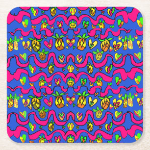 Ananas Summer fun iPad Mini Cover Card Holder H Rechteckiger Pappuntersetzer