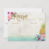 Ananas Summer Tropical Beach Recipe Card (Rückseite)
