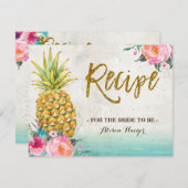 Ananas Summer Tropical Beach Recipe Card (Vorne/Hinten)