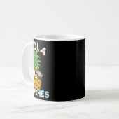 Ananas Sungles Hola Strand Funny Beach Vacatio Kaffeetasse (Vorderseite Links)