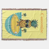 Ananas-Surfer fährt eine Welle Thunder_Cove Decke (Vorderseite)