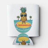 Ananas-Surfer fährt eine Welle Thunder_Cove Dosenkühler (Rückseite)